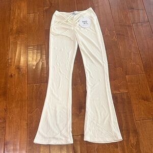 Princess Polly Cream Flared Pants